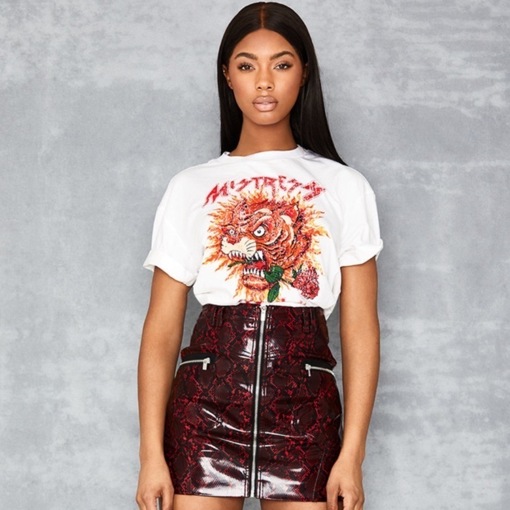 NWOT Mistress Rocks Tiger Shirt OVERSIZED